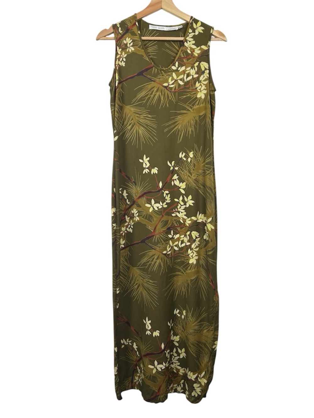 FENN WRIGHT & MANSON 100% Silk Vintage Sleeveless Maxi Dress, Size 8